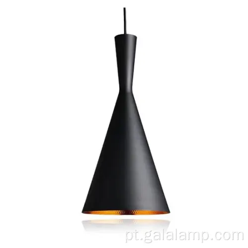 Lustre de pendente preto industrial para áreas de jantar